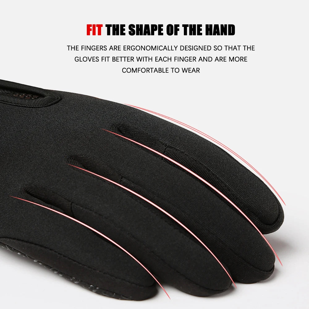 ThermoShield Touch Gloves — Warm, Splash-Resistant Sports Gloves with Touchscreen Support