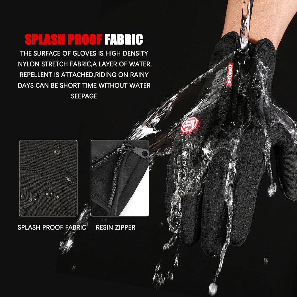 ThermoShield Touch Gloves — Warm, Splash-Resistant Sports Gloves with Touchscreen Support