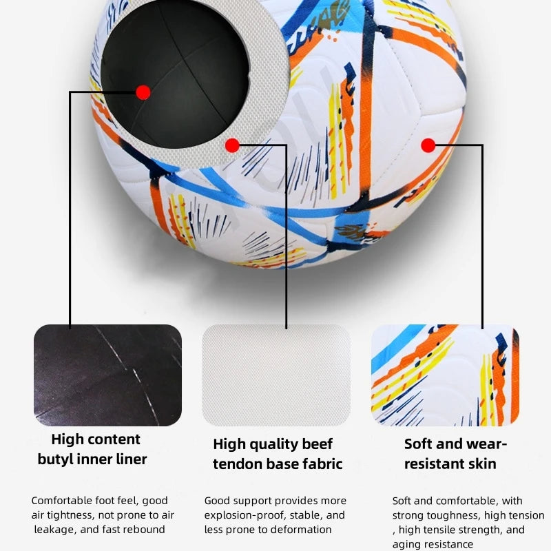 Premium Match Training Soccer Ball – Size 5 – High-Durability Polyester