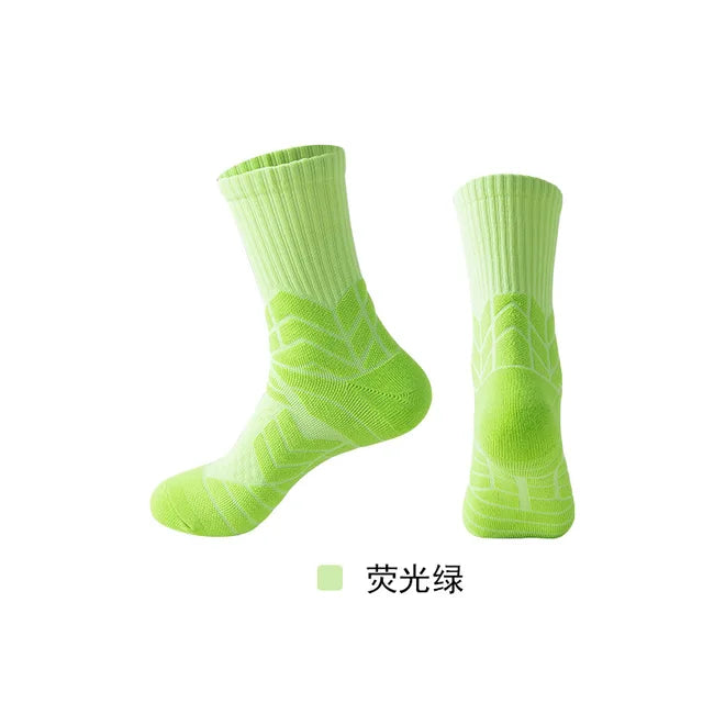 High-Cut Anti-Slip Cotton Sport Socks – Unisex – Stretchy Fit 38-44