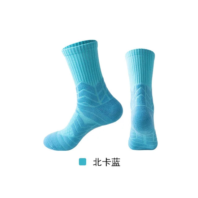 High-Cut Anti-Slip Cotton Sport Socks – Unisex – Stretchy Fit 38-44
