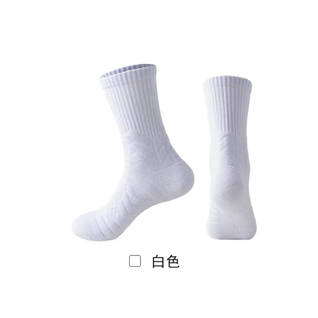 High-Cut Anti-Slip Cotton Sport Socks – Unisex – Stretchy Fit 38-44