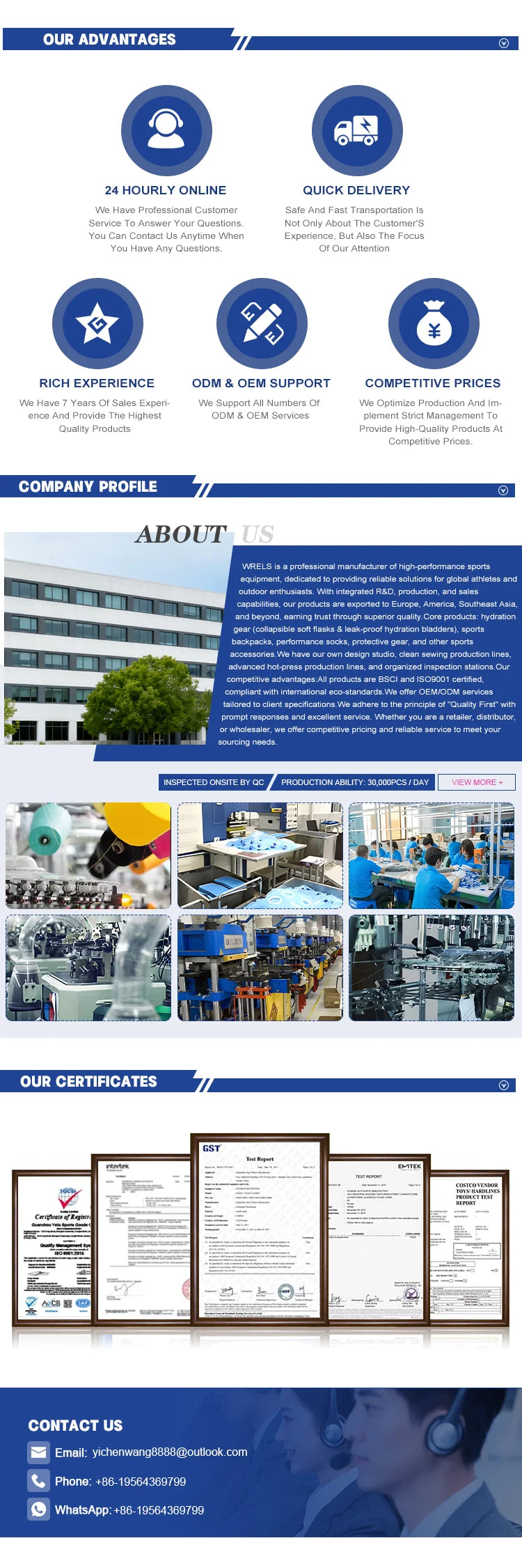 WRELS Large Sports Travel Backpack – Water-Resistant Polyester – Multi-Functional