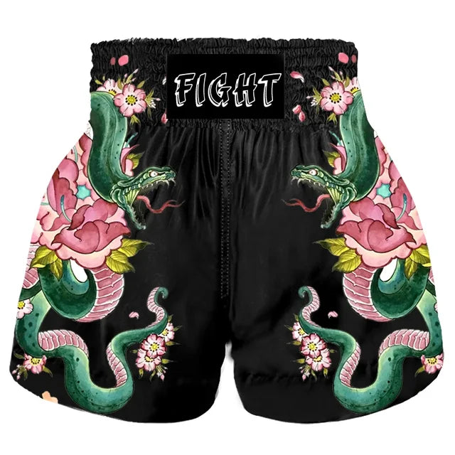 Leisimi Muay Thai Boxing Shorts – Men’s & Youth Elastic Waist