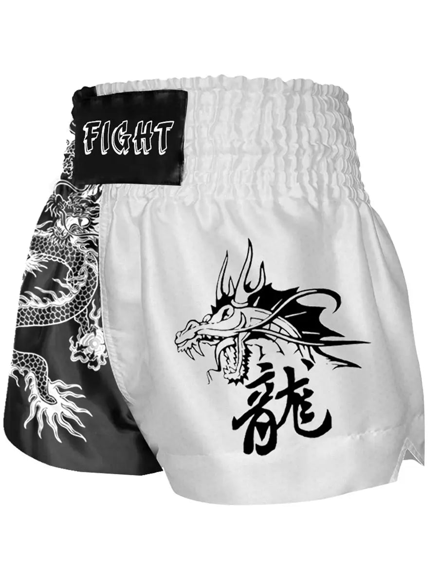 Leisimi Muay Thai Boxing Shorts – Men’s & Youth Elastic Waist