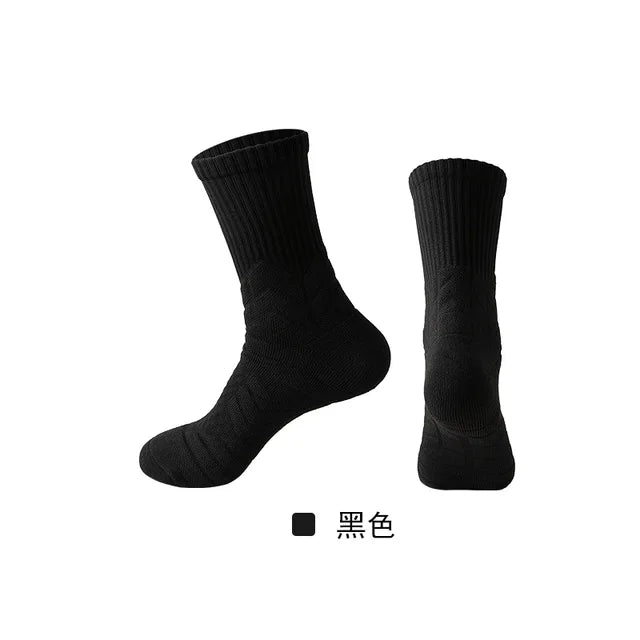 High-Cut Anti-Slip Cotton Sport Socks – Unisex – Stretchy Fit 38-44