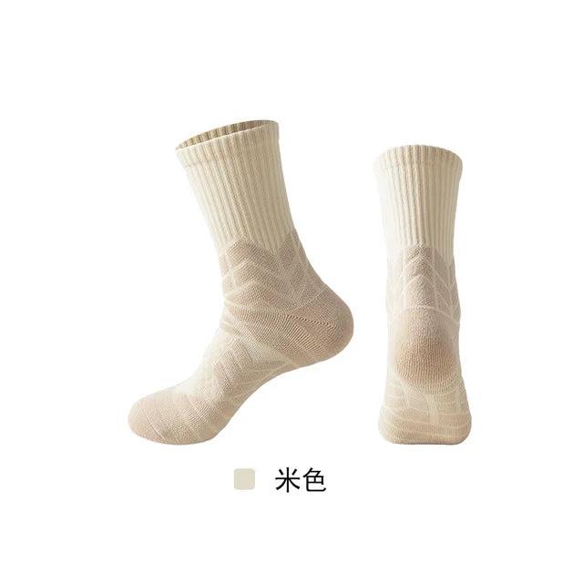 High-Cut Anti-Slip Cotton Sport Socks – Unisex – Stretchy Fit 38-44